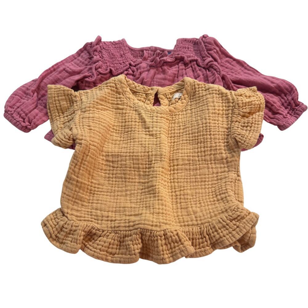 Old Navy and Greyson Collective 0-3M Baby Girl Shirts (2)